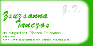 zsuzsanna tanczos business card
